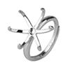 Silver 925, Adjustable Ring parts setting / 1pc
